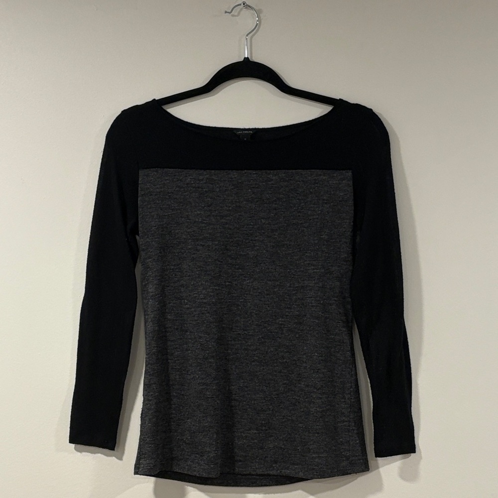 Ann Taylor Black and Gray Blouse